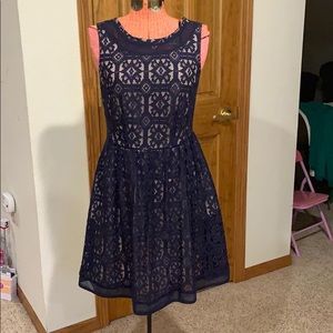 The limited  A-line dress with sheer details